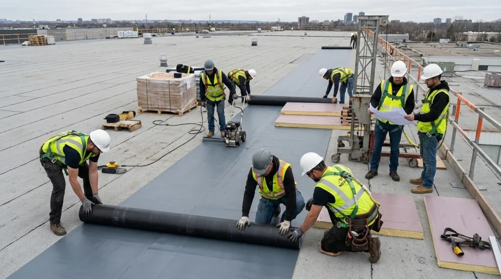 New Roofs Hamilton commercial roof installation